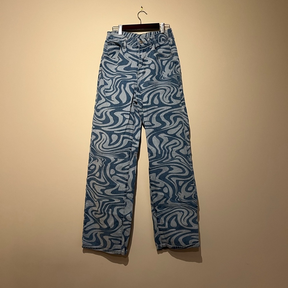 Swirl print Jeans